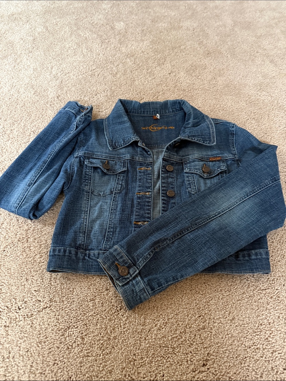Cropped  Dark Denim Blue Jacket